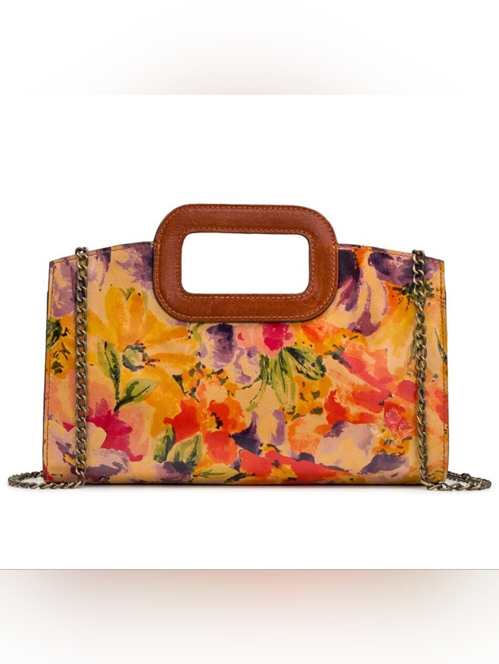 NWOT Patricia Nash Floral Leather-Trim Convertible Shoulder Bag - Multicolor